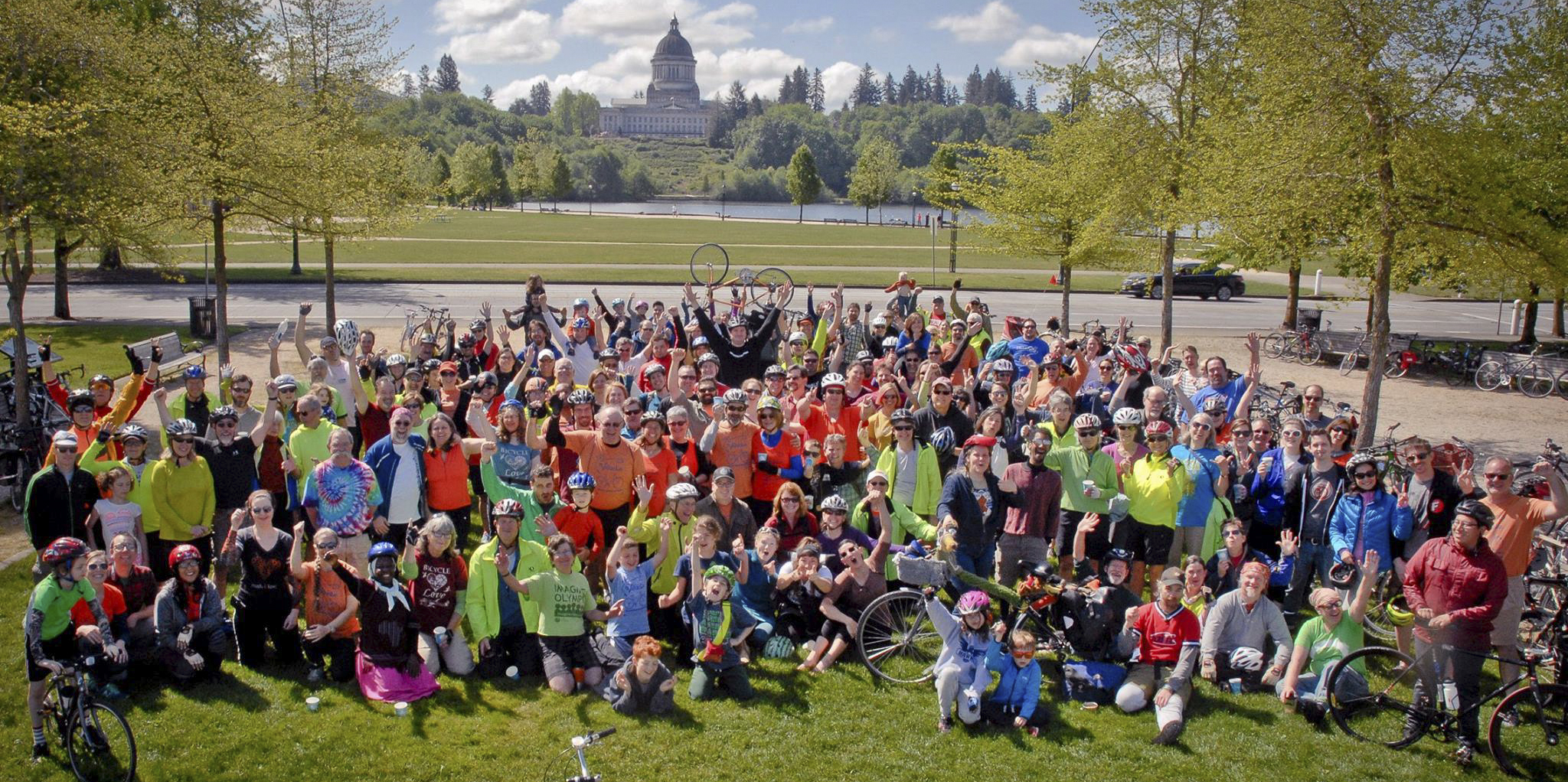 photo of Earth Day Ride group