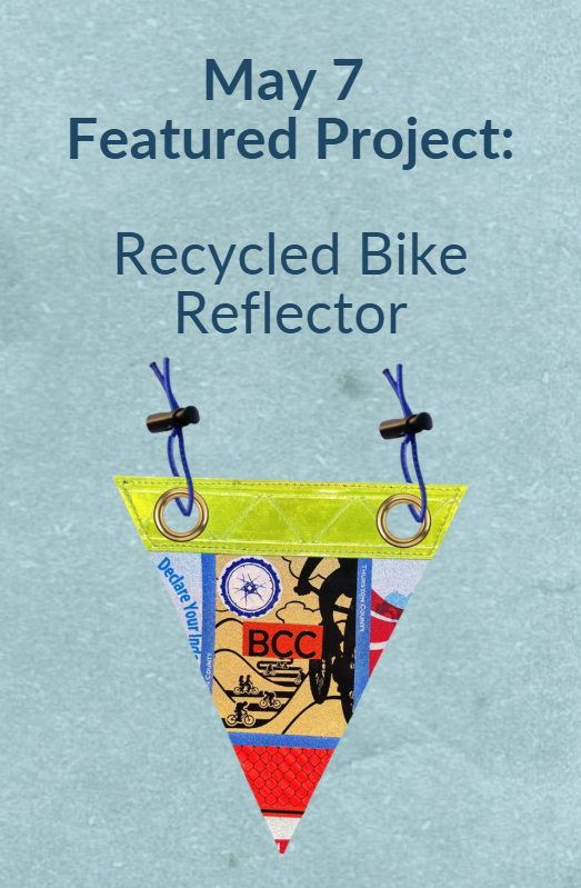 Recycled bicycle reflector