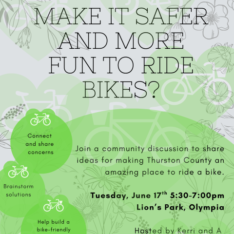Flier for Bike Advocacy Meetup